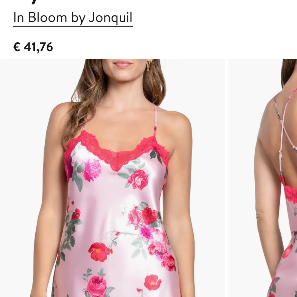 In Bloom by Jonquil women’s Alyssa Floral Satin Chemise